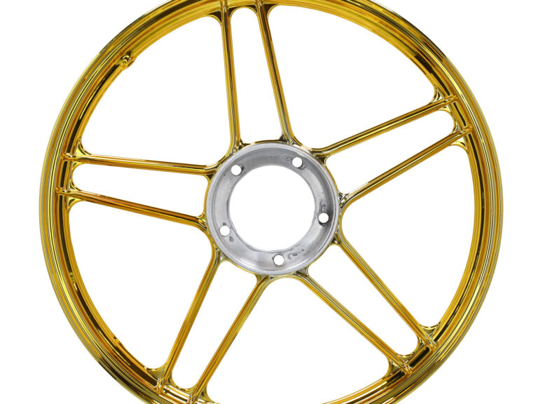Voorwiel/achterwiel Fast-arrow Goud/chroom Puch Maxi