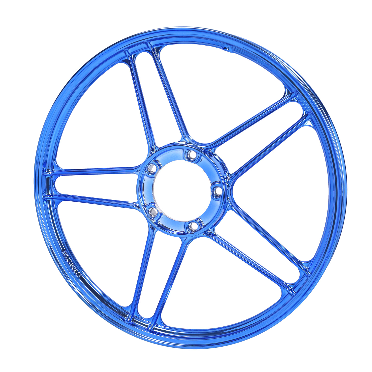 Fast-Arrow wiel blauw chroom voor Puch Maxi brommer