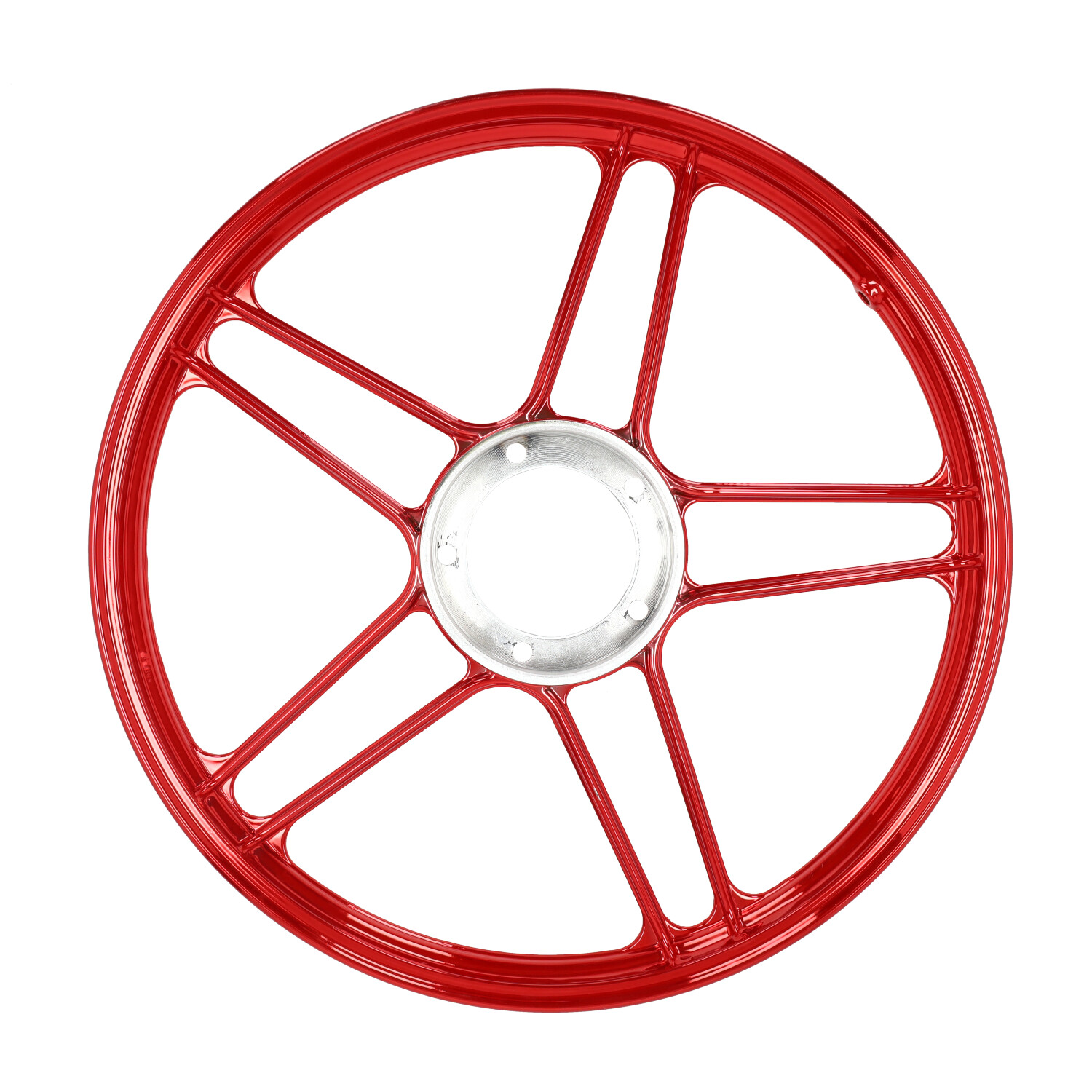 Voorwiel/achterwiel Fast-arrow Rood/chroom Voor Puch Maxi - Afbeelding 3