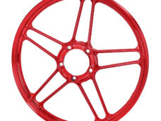 Felga Fast-Arrow w kolorze czerwonym chromowana do motoroweru Puch Maxi