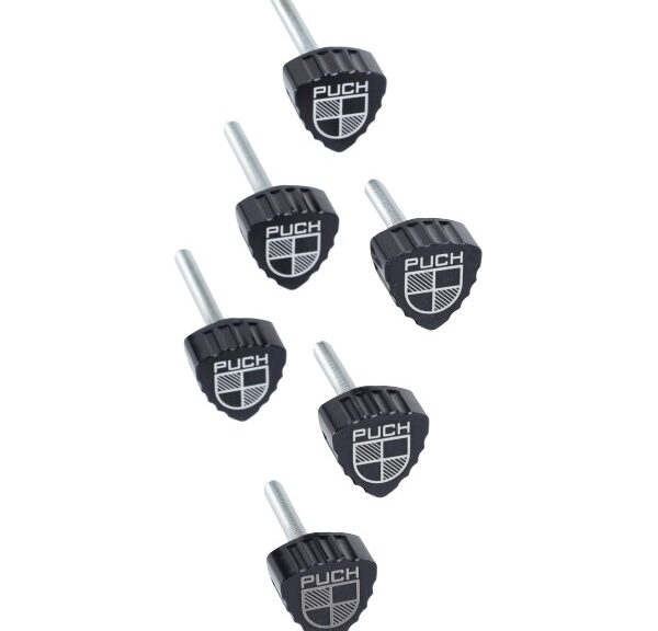 boutset Fast Arrow Pro zijscherm cnc + logo zwart 6 stuks puch maxi