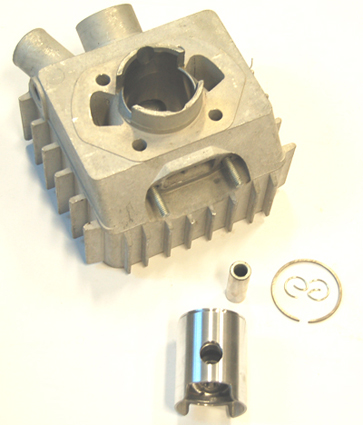 Cilinder smal 50cc 39mm chroom — geschikt voor Zündapp LC