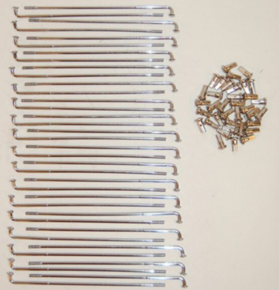 spaakset Zundapp 205mm chroom 36pcs cs50