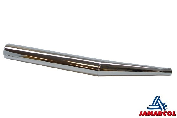 Uitlaat jamarcol + knik 60mm/26mm chroom — geschikt voor Zündapp