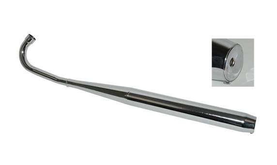 Uitlaat jamarcol fluister dubbele knik 36/32mm chroom — geschikt voor Zündapp