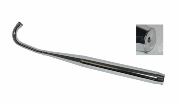 uitlaat jamarcol fluister (made in EU) dubbele knik 36/32mm chroom zundapp