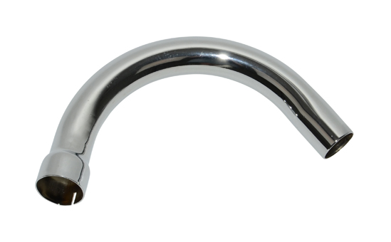 Uitlaatbocht kort 36/32mm chroom — geschikt voor Zündapp