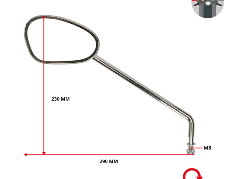 Spiegel Bumm Links Chroom Zundapp 911/6vl