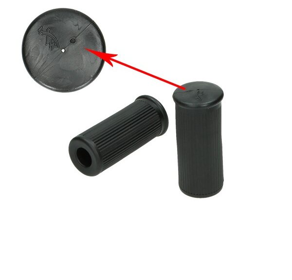 Originele Zundapp voetsteunrubberset met logo voor KS50 CS50 GTS50