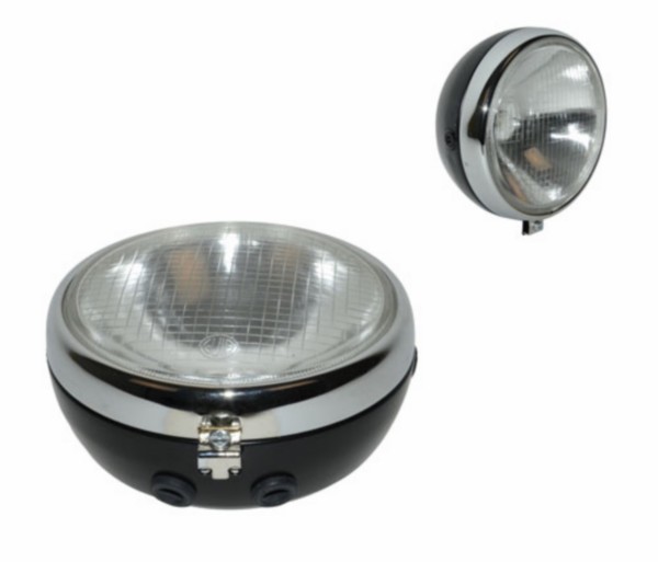 koplamp rond (made in EU) 517/529 170 zwart zundapp