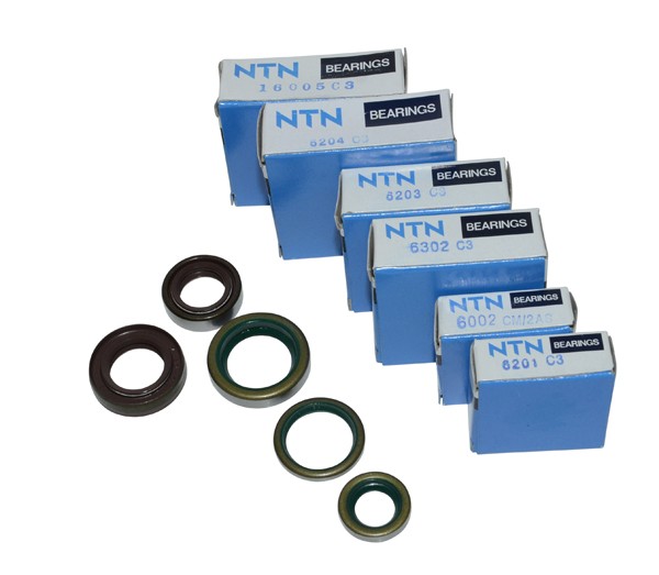 lager+keerringset krukas complete motor (viton keeringen) 11-delig zundapp