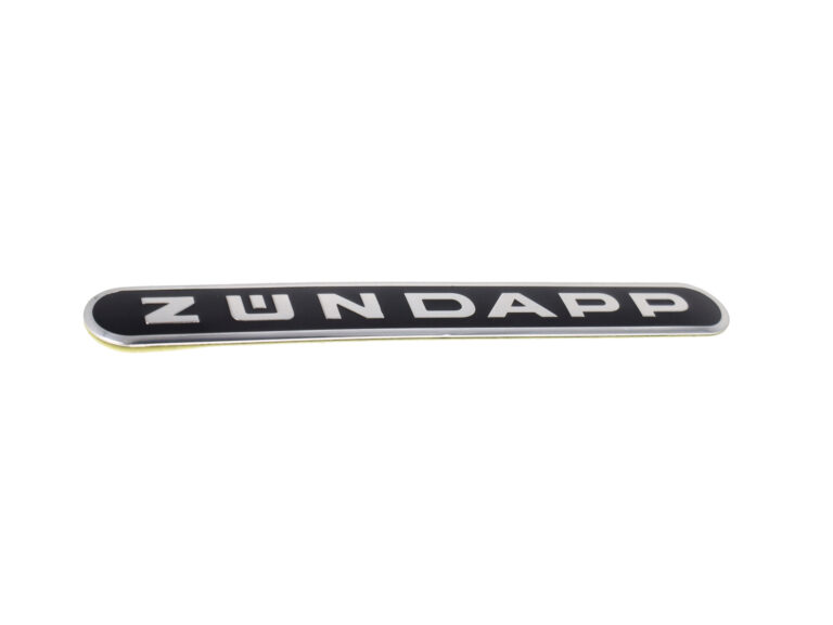 Sticker Woord [zundapp] Langwerpig Alu/zwart