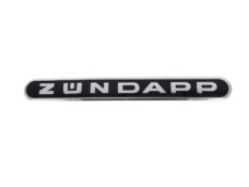 Zündapp logo sticker langwerpig aluminium zwart brommer