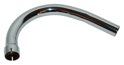 Uitlaatbocht enkele knik 36/32mm chroom — geschikt voor Zündapp
