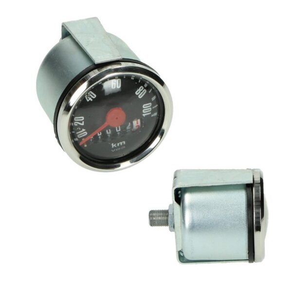 km tellerklok 100km/u 48mm zwart hercules