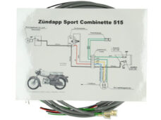 Grå kabelhärva för Zündapp Sport Combinette 515 moped