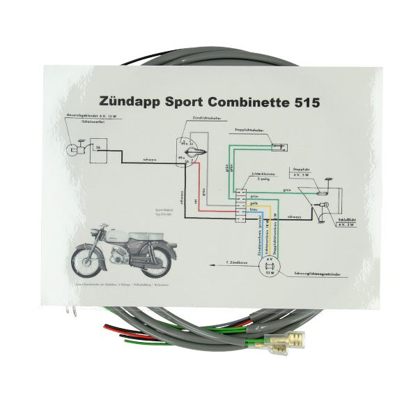 Kabelboom sport Combinette grijs — geschikt voor Zündapp 515