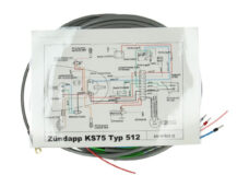 Grijze kabelboom voor Zündapp KS75 type 512 elektrisch systeem