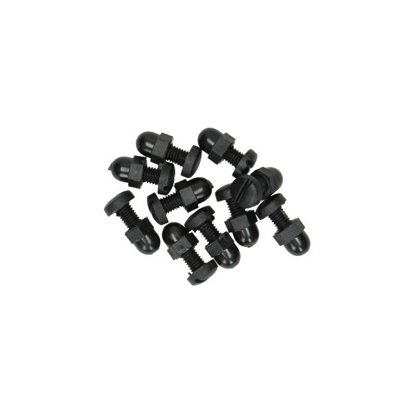 Boutset stuurkapruit zwart plastic 10 stuks Zündapp 529 530