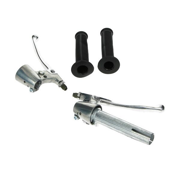 hendel set aluminium torpedo zonder schakelaar links/rechts 22mm 517