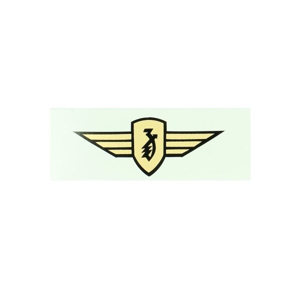 Sticker logo vleugel 8.0cm goud — geschikt voor Zündapp