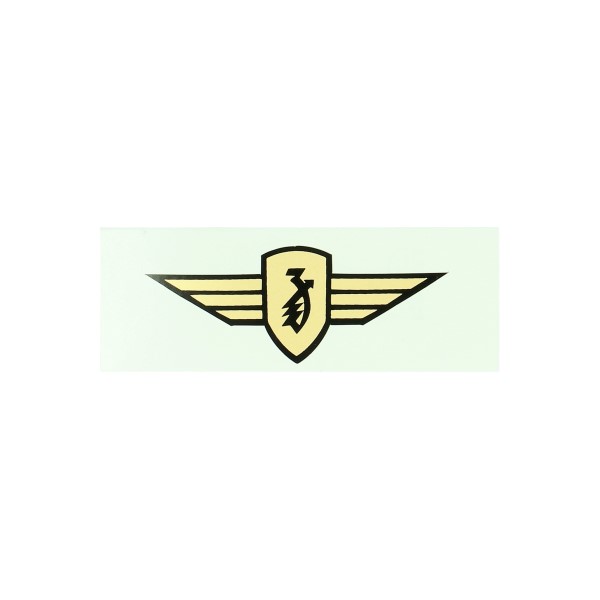 Gouden vleugel-sticker 8 cm logo voor Zündapp brommer