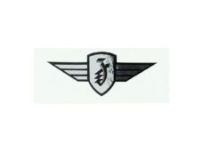 Flügel-Logo-Aufkleber, Chrom schwarz, für Zündapp Moped