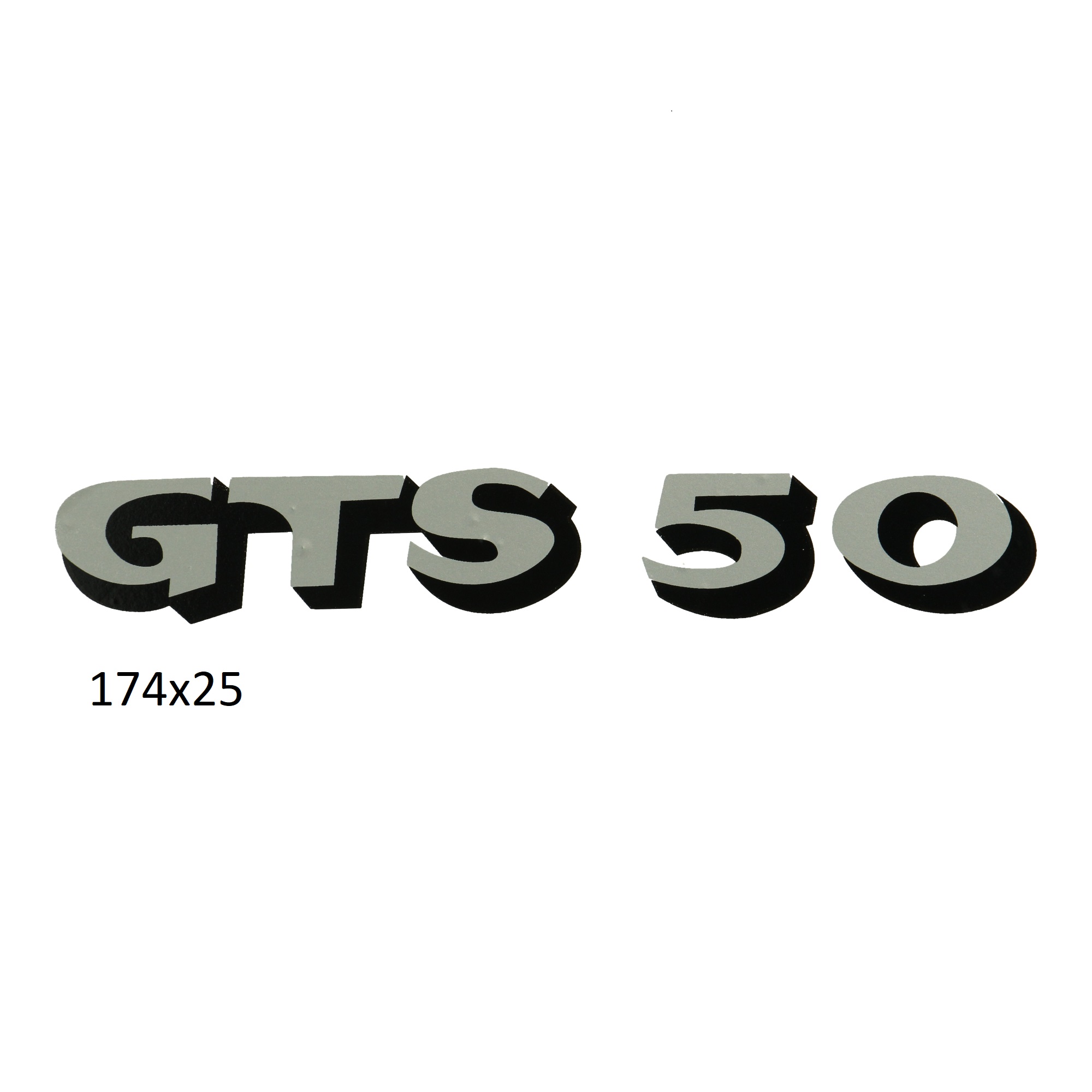 Zilver zwart sticker voor Zündapp GTS 50 brommer