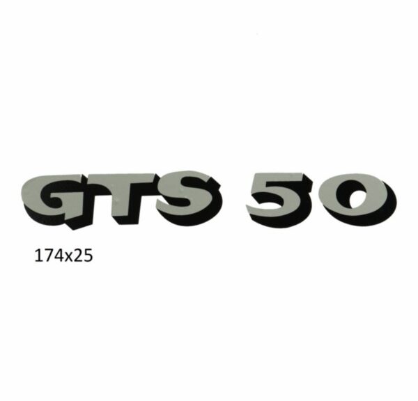 sticker zilver/zwart gts 50