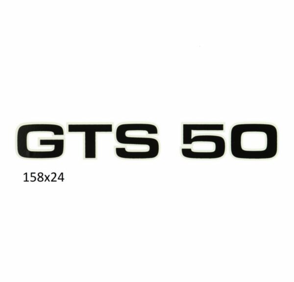 sticker zwart/wit gts 50