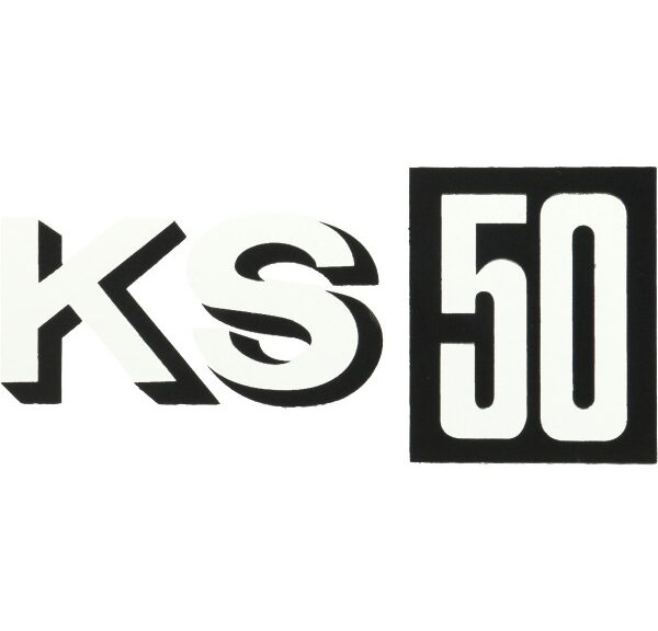 sticker zijscherm 1976-1977 wit/zwart Zundapp KS50