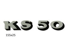 Zijschermsticker grijs zwart voor Zündapp KS50 brommer