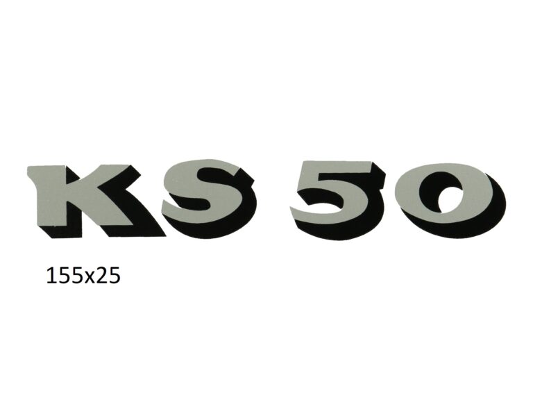 Sticker zijscherm grijs/zwart — geschikt voor Zündapp ks50