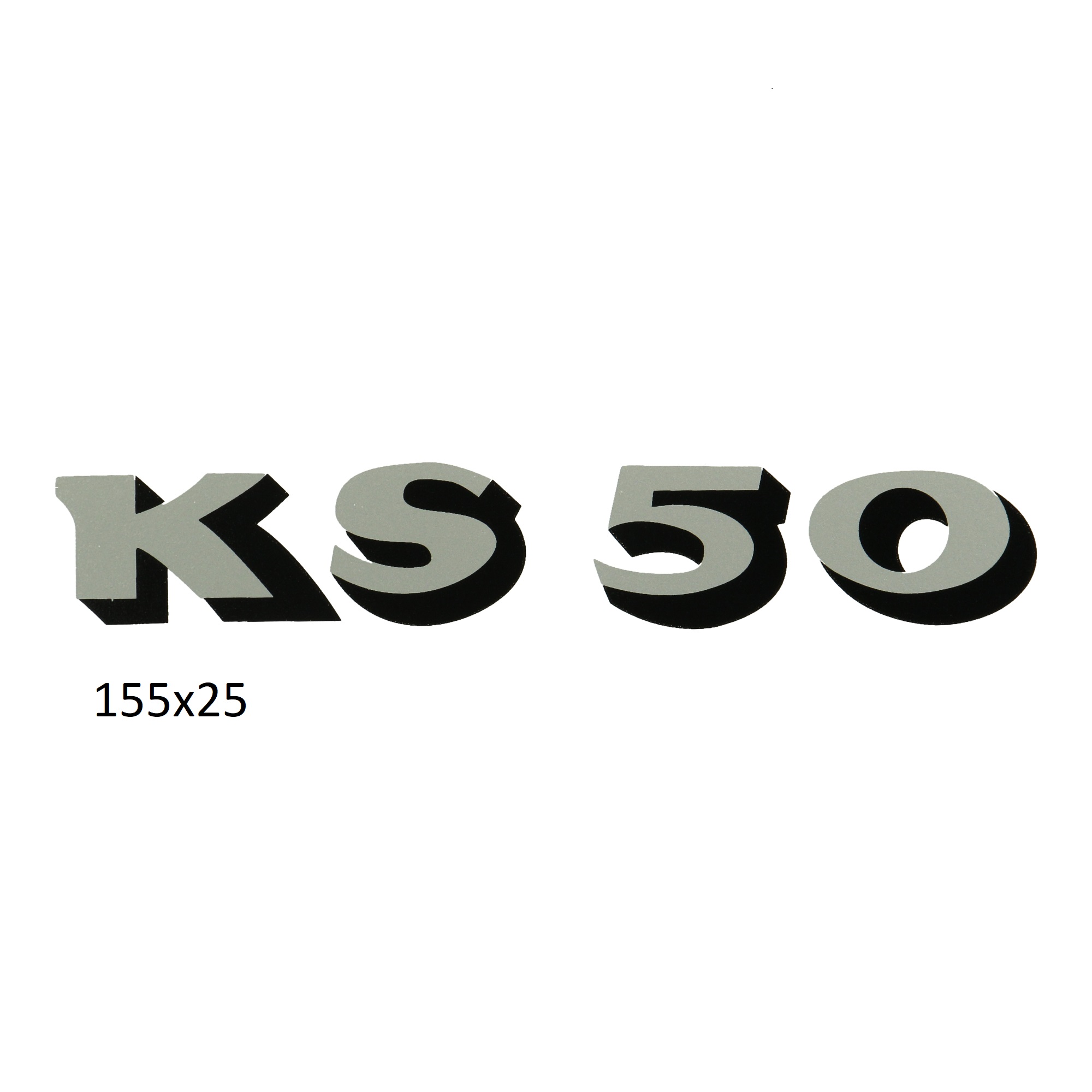 Zijschermsticker grijs zwart voor Zündapp KS50 brommer