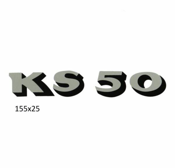 sticker zijscherm grijs/zwart Zundapp KS50