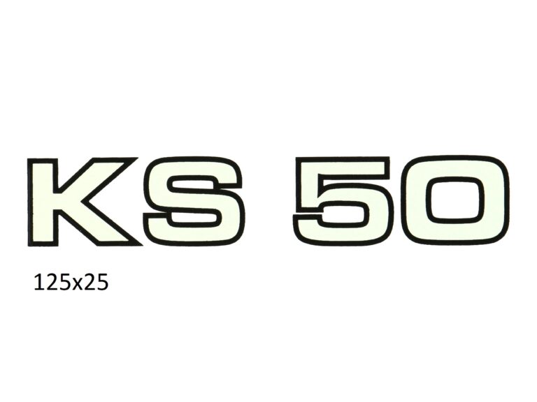 Sticker zijscherm wit/zwart — geschikt voor Zündapp ks50 529