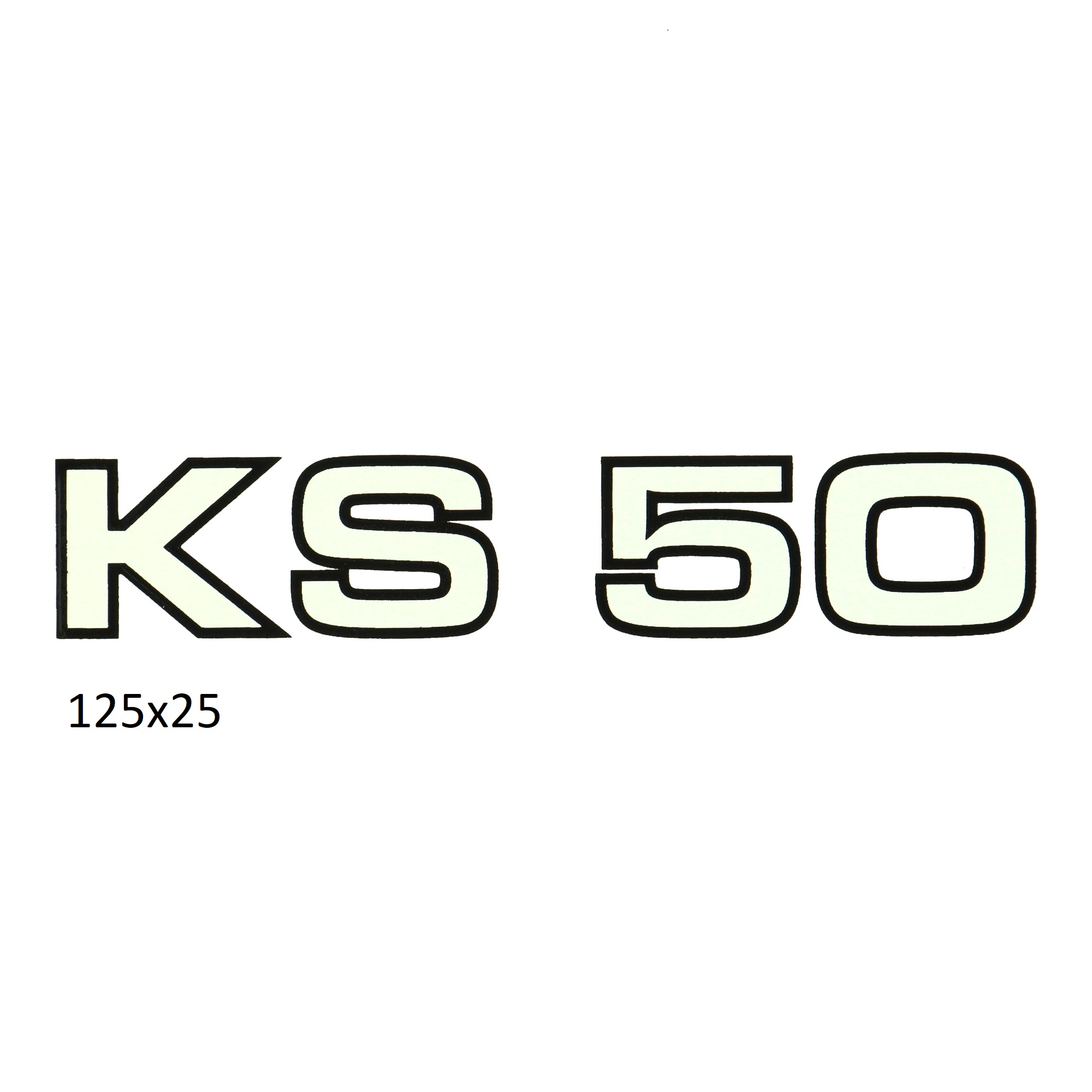 Zijscherm sticker wit zwart voor Zündapp KS50 529 brommer