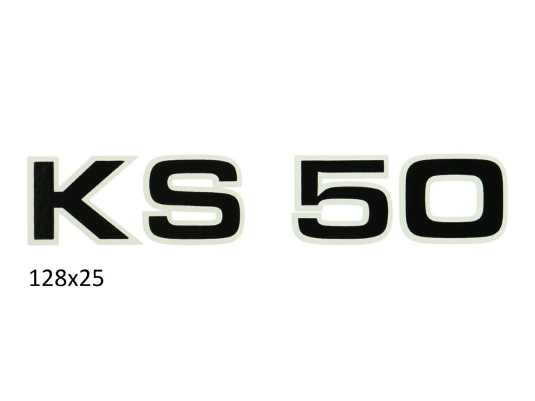 Sticker zijscherm zwart/wit — geschikt voor Zündapp ks50 529