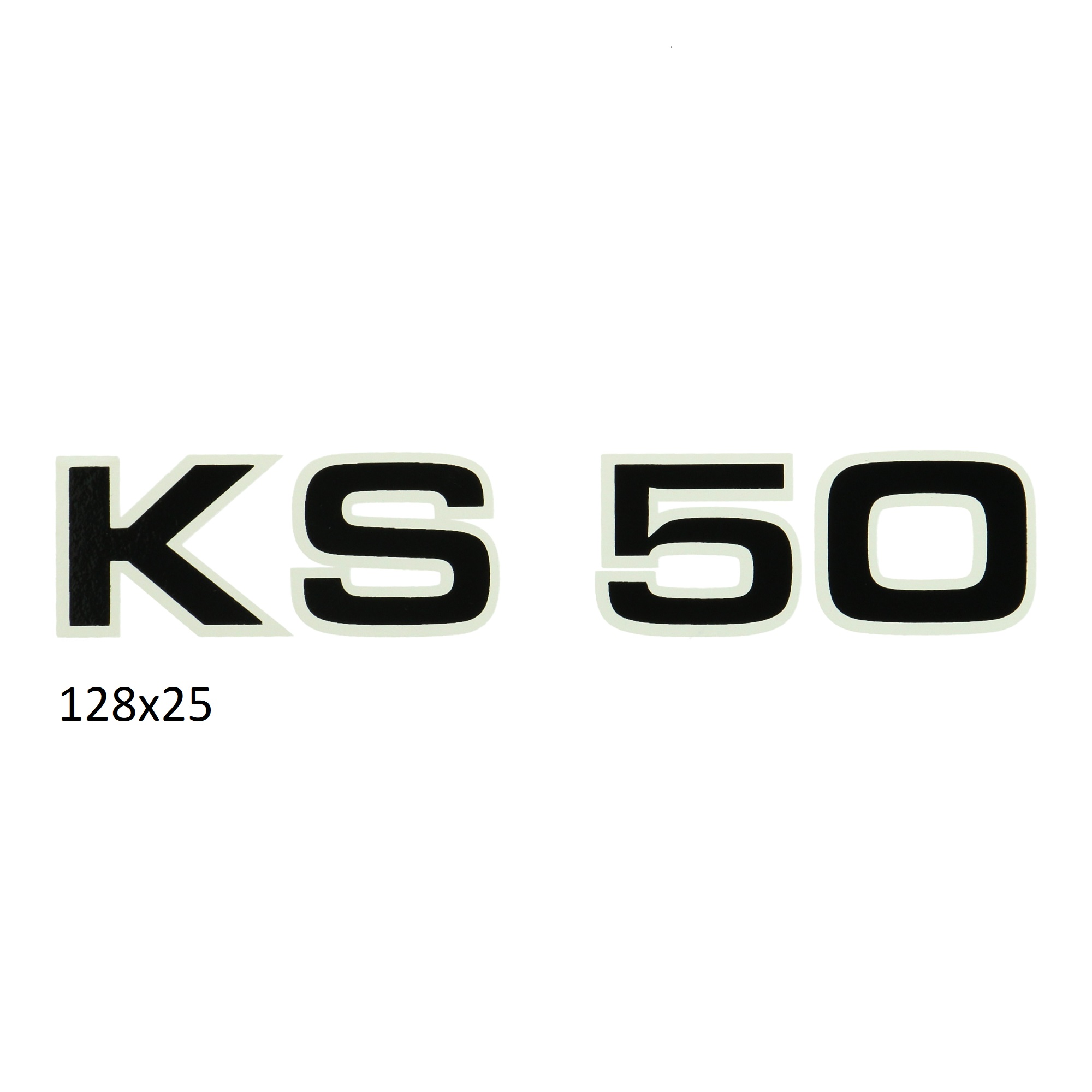 Sticker zijscherm zwart wit voor Zündapp KS50 529
