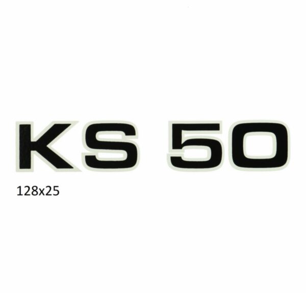 sticker zijscherm zwart/wit Zundapp KS50 529