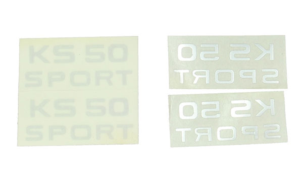 Sticker zilver ks50 sport — geschikt voor Zündapp
