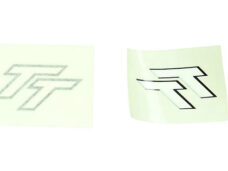 White and black TT sticker for Zündapp 529 moped