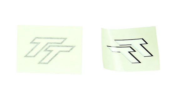 Sticker TT wit/zwart — geschikt voor Zündapp 529