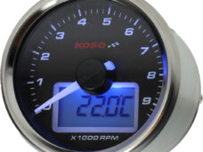 Koso GP-Style tachometer temperature gauge 55mm digital 12V Zündapp