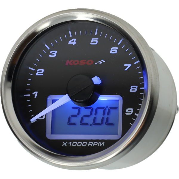 Koso GP-Style toerenteller temperatuurmeter 55mm digitaal 12V Zündapp
