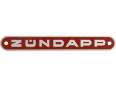 Aluminium embleem buddyseat rood voor Zündapp oud model