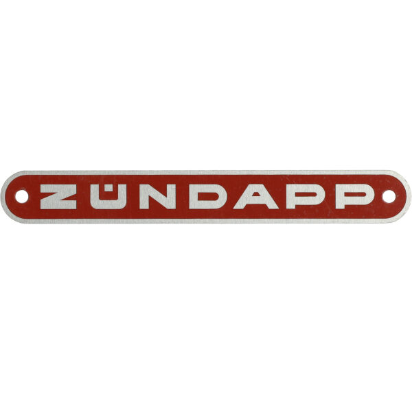 Aluminium embleem buddyseat rood voor Zündapp oud model