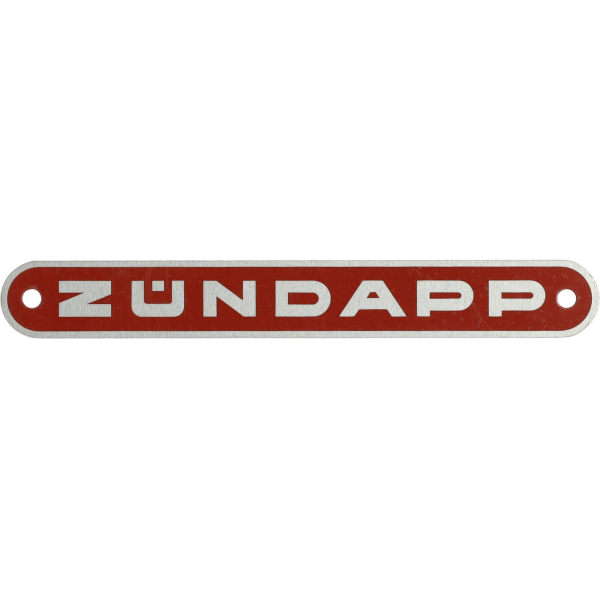 Aluminium embleem buddyseat rood voor Zündapp oud model