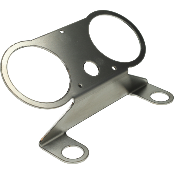 Kilometerteller houder RVS ronde cockpit Zündapp KS50 80mm