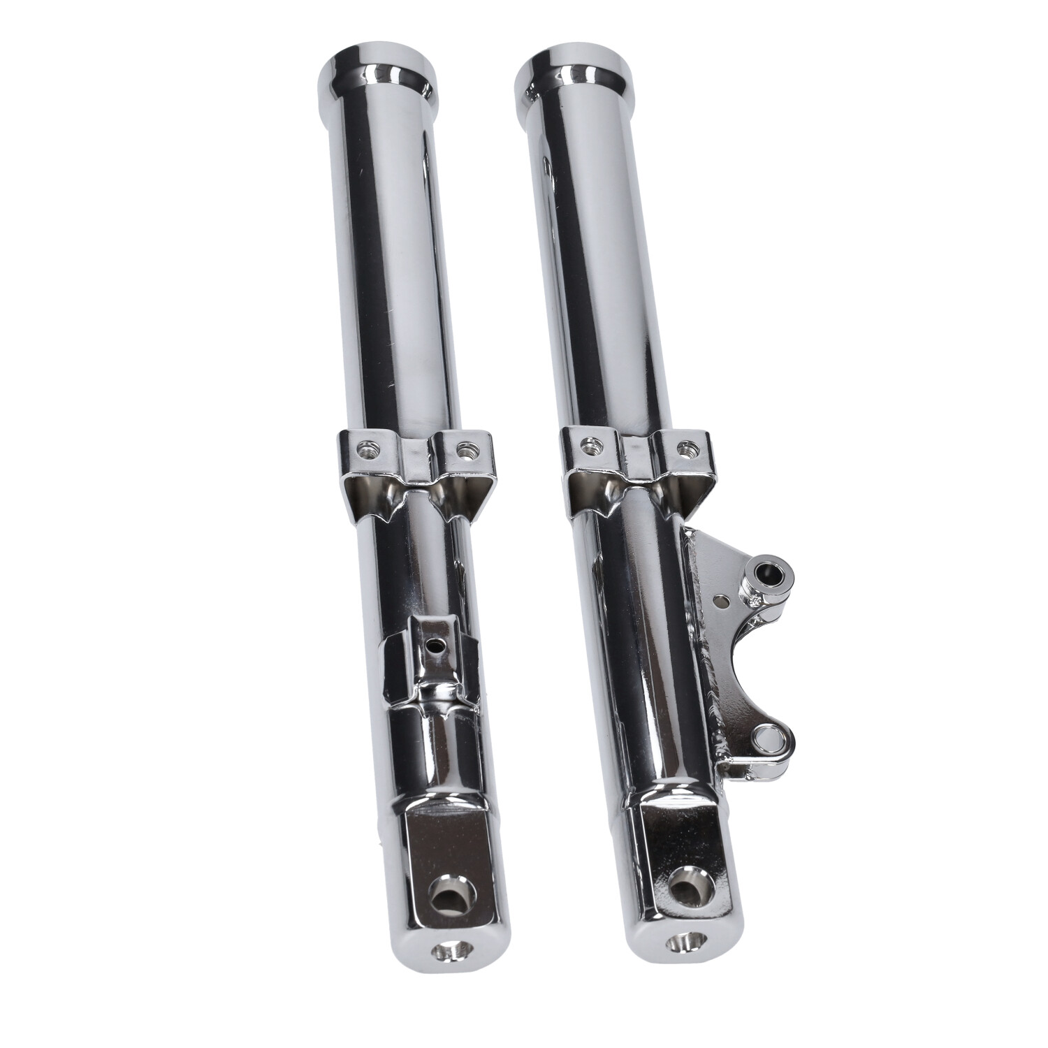 Zündapp Buitenpootset Voorvork Compleet 529/530 Chroom Links/rechts - Afbeelding 2